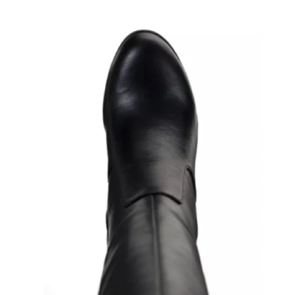 Style & Co Addyy Dress Zipper Boots in Smooth Black, Size 5.5, NEW in Box